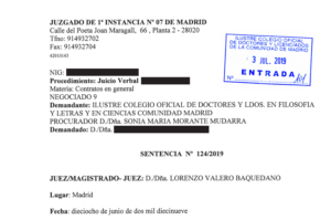 Sentencia confirmando la colegiación obligatoria