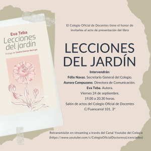 Presentación del libro «Lecciones del jardín»