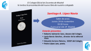 Presentación del nuevo libro de Santiago López Navia
