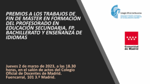 Entrega de premios TFM en Formación del Profesorado