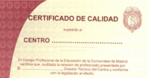 Certificado de Calidad del Centro