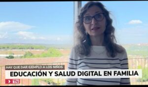 Intervención de la vicedecana del Colegio, en el informativo Fin de Semana de Telemadrid